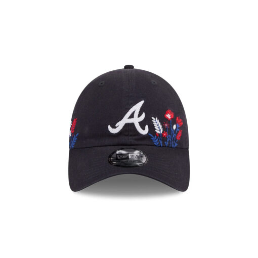 Atlanta Braves Wildflower Adjustable Cap in Black