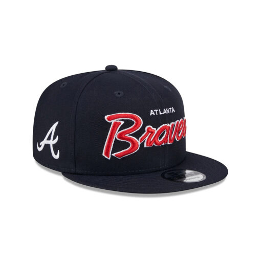 Atlanta Braves Wordmark Snapback in Black