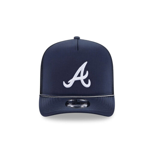 Atlanta Braves Worn Fabric A-Frame Snapback in Navy