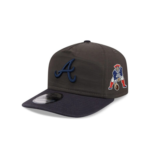 Atlanta Braves x Three Looms Nylon Adjustable Cap in Black