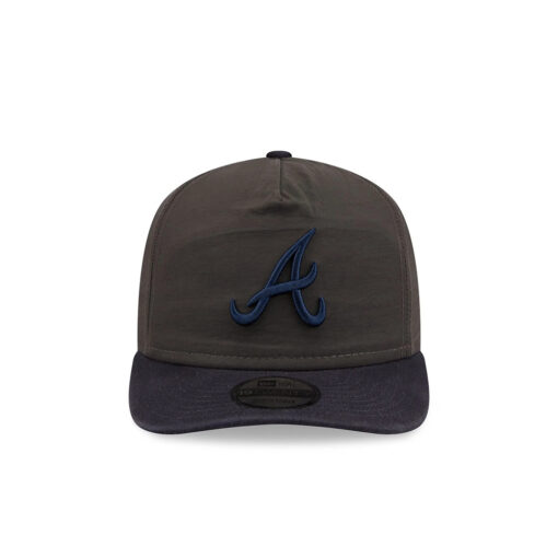 Atlanta Braves x Three Looms Nylon Adjustable Cap in Black
