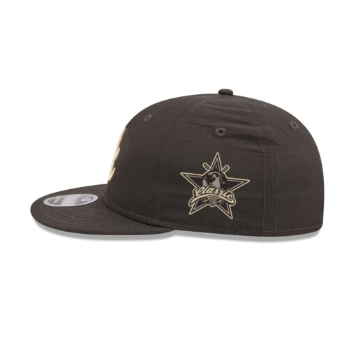 Atlanta Braves x Three Looms Nylon Retro Crown Adjustable Cap in Black