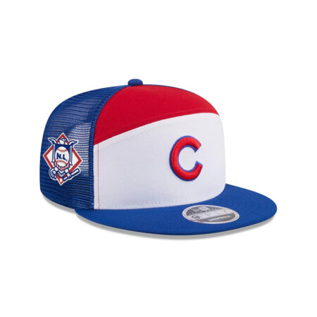 Chicago Cubs Block Split-Panel Trucker Cap