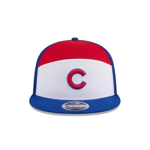 Chicago Cubs Block Split-Panel Trucker Cap