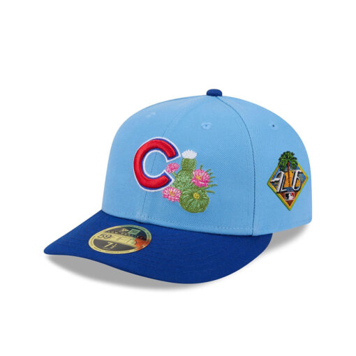 Chicago Cubs Floral Camp Low-Profile Fitted Cap Chicago Cubs Floral Camp Low-Profile Fitted Cap