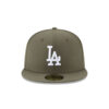 Los Angeles Dodgers Back-to-Back Champions Circle Fitted Cap in Olive