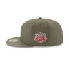 Los Angeles Dodgers Back-to-Back Champions Circle Fitted Cap in Olive