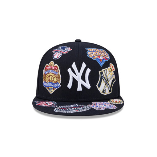 New York Yankees Patchwork Multi-Motif Fitted Cap New York Yankees Patchwork Multi-Motif Fitted Cap