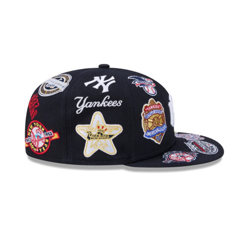 New York Yankees Patchwork Multi-Motif Fitted Cap New York Yankees Patchwork Multi-Motif Fitted Cap