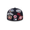 New York Yankees Patchwork Multi-Motif Fitted Cap 5 New York Yankees Patchwork Multi-Motif Fitted Cap