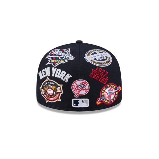 New York Yankees Patchwork Multi-Motif Fitted Cap New York Yankees Patchwork Multi-Motif Fitted Cap
