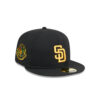 San Diego Padres Boho Wool Fitted Cap in Black