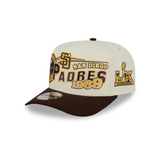San Diego Padres Classic White A-Frame Snapback in Chrome White