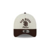 San Diego Padres Curved Team Script A-Frame Snapback in Chrome White