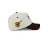 San Diego Padres Curved Team Script A-Frame Snapback in Chrome White