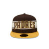 San Diego Padres Derby Stripe A-Frame Fitted Cap in White