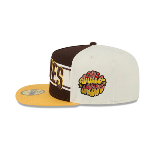 San Diego Padres Derby Stripe A-Frame Fitted Cap in White