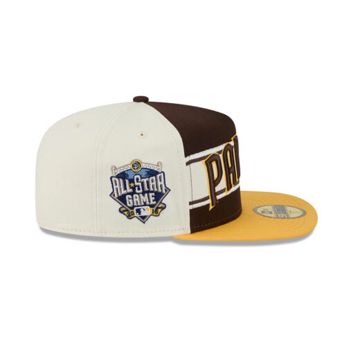 San Diego Padres Derby Stripe A-Frame Fitted Cap in White