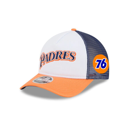 San Diego Padres Derby Stripe M-Crown A-Frame Snapback in White