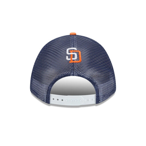 San Diego Padres Derby Stripe M-Crown A-Frame Snapback in White
