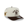 San Diego Padres Heritage Script A-Frame Snapback in Chrome White