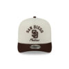 San Diego Padres Heritage Script A-Frame Snapback in Chrome White