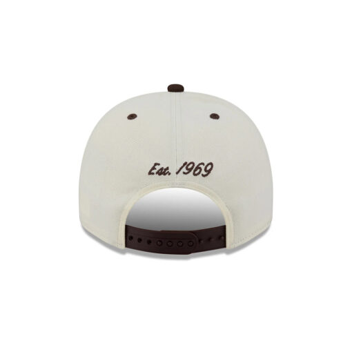 San Diego Padres Heritage Script A-Frame Snapback in Chrome White