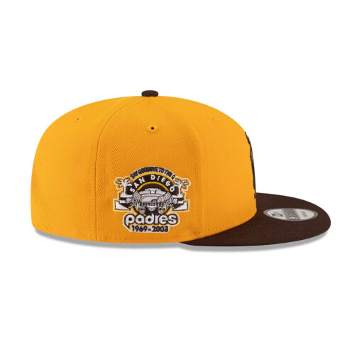 San Diego Padres Mascot Fitted Cap in Yellow