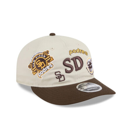 San Diego Padres Patchwork Snapback in Cream