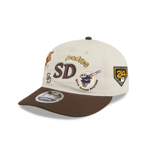 San Diego Padres Patchwork Snapback in Cream