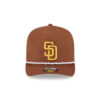 San Diego Padres Pearl Rope Golfer Cap in Brown