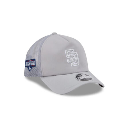 San Diego Padres Practice Mesh Trucker Cap in Gray