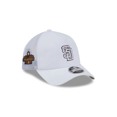 San Diego Padres Practice Mesh Trucker Cap in White