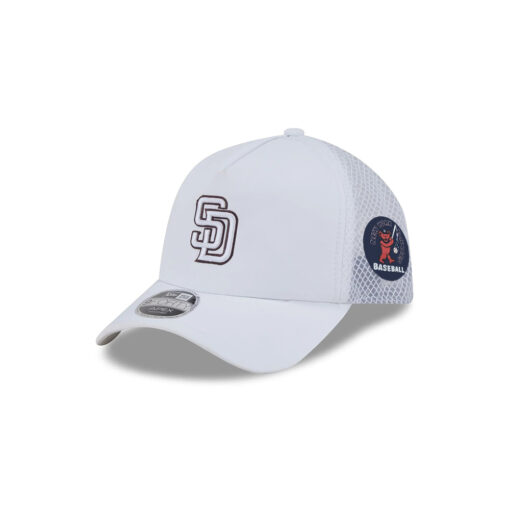 San Diego Padres Practice Mesh Trucker Cap in White