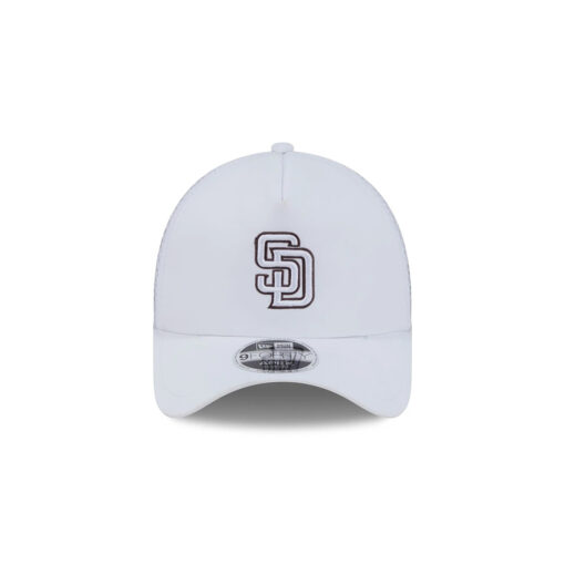 San Diego Padres Practice Mesh Trucker Cap in White