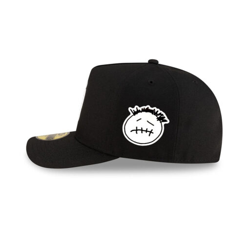 San Diego Padres Script Pin A-Frame Fitted Cap in Black