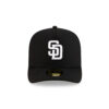 San Diego Padres Script Pin A-Frame Fitted Cap in Black