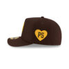 San Diego Padres Script Pin A-Frame Fitted Cap in Brown