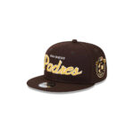 San Diego Padres Script Snapback in Brown