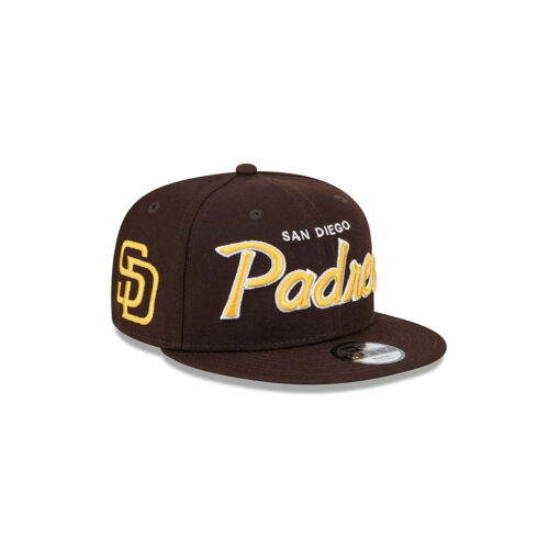 San Diego Padres Script Snapback in Brown