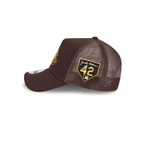 San Diego Padres State Outline A-Frame Trucker Cap in Brown