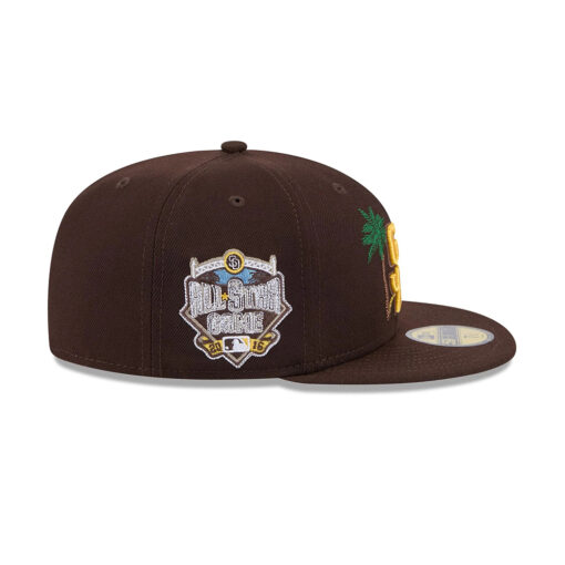 San Diego Padres State Outline Fitted Cap in Brown