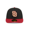 San Diego Padres Team Card Graphic Fitted Cap in Black/Red
