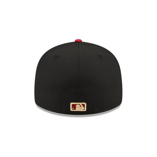 San Diego Padres Team Card Graphic Fitted Cap in Black Red