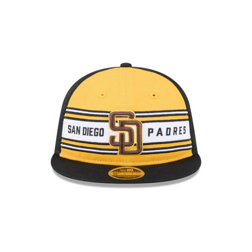 San Diego Padres Team Stripe Snapback in Yellow