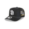 San Diego Padres Washed Fabric A-Frame Trucker Cap in Black