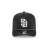San Diego Padres Washed Fabric A-Frame Trucker Cap in Black
