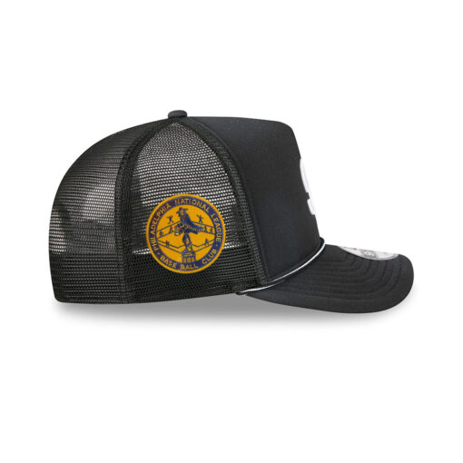 San Diego Padres Washed Fabric A-Frame Trucker Cap in Black