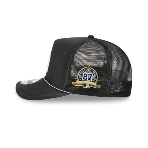 San Diego Padres Washed Fabric A-Frame Trucker Cap in Black