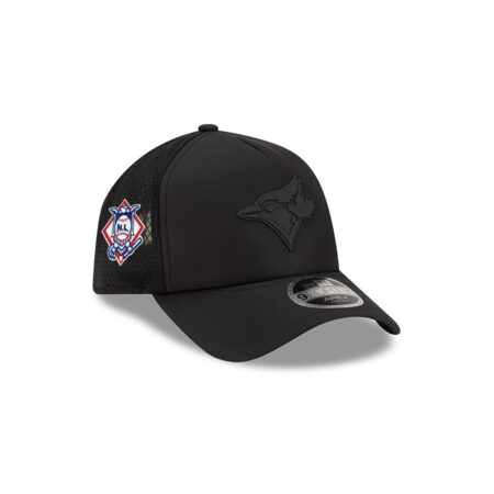 Toronto Blue Jays Black Practice-Day Mesh Trucker Cap